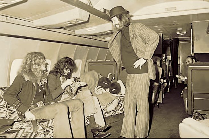 John Bonham de Led Zeppelin au bord du Starship. 1975