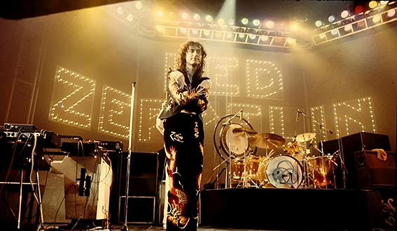 Jimmy Page de Led Zeppelin en 1975